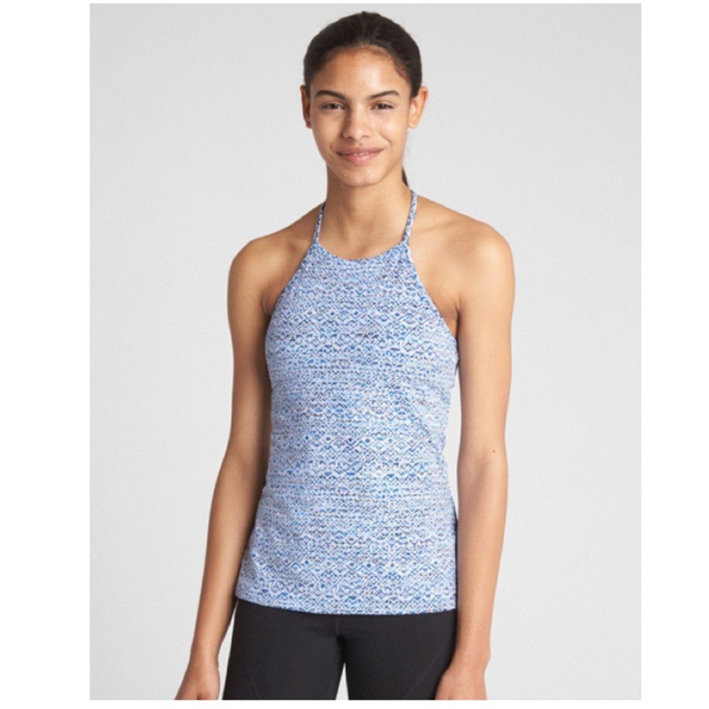GapFit High Neck T-Back Tank Top